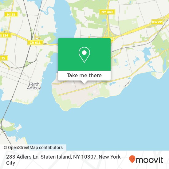 Mapa de 283 Adlers Ln, Staten Island, NY 10307