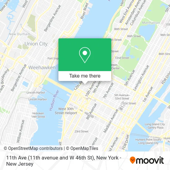 11th Ave (11th avenue and W 46th St) map