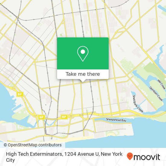 Mapa de High Tech Exterminators, 1204 Avenue U
