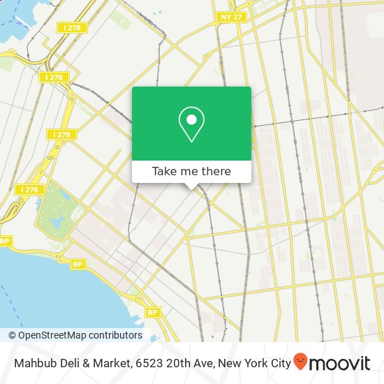 Mapa de Mahbub Deli & Market, 6523 20th Ave