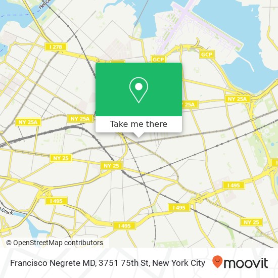 Francisco Negrete MD, 3751 75th St map