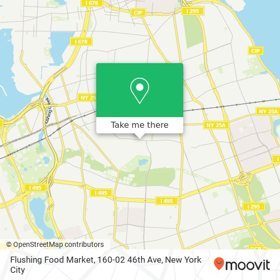 Mapa de Flushing Food Market, 160-02 46th Ave