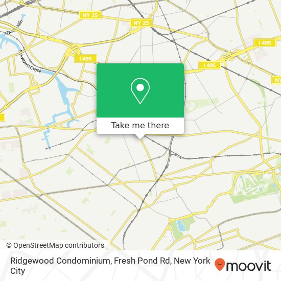 Ridgewood Condominium, Fresh Pond Rd map