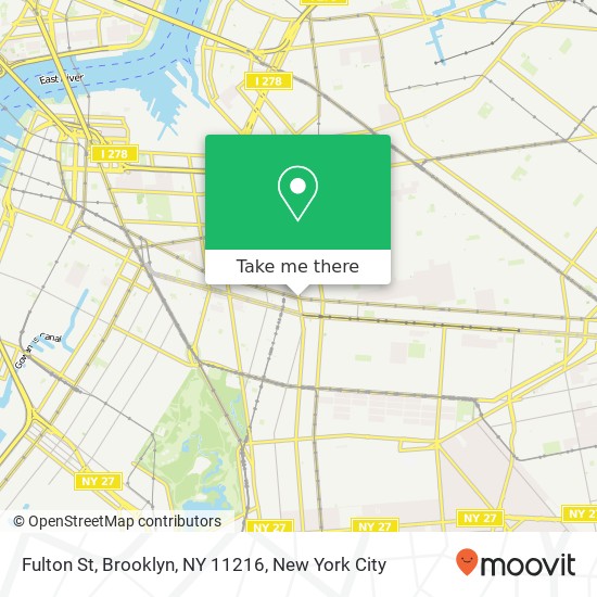 Mapa de Fulton St, Brooklyn, NY 11216