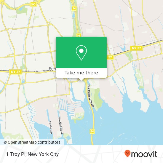Mapa de 1 Troy Pl, Freeport, NY 11520