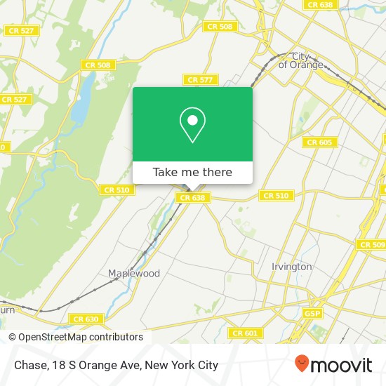 Chase, 18 S Orange Ave map