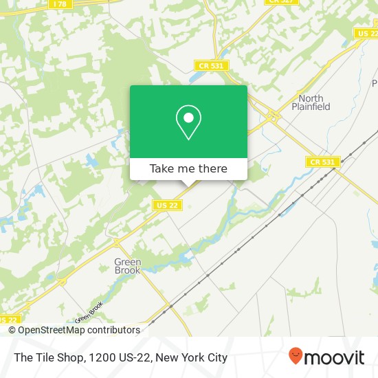 The Tile Shop, 1200 US-22 map