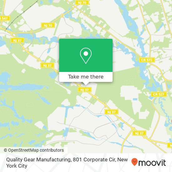 Quality Gear Manufacturing, 801 Corporate Cir map