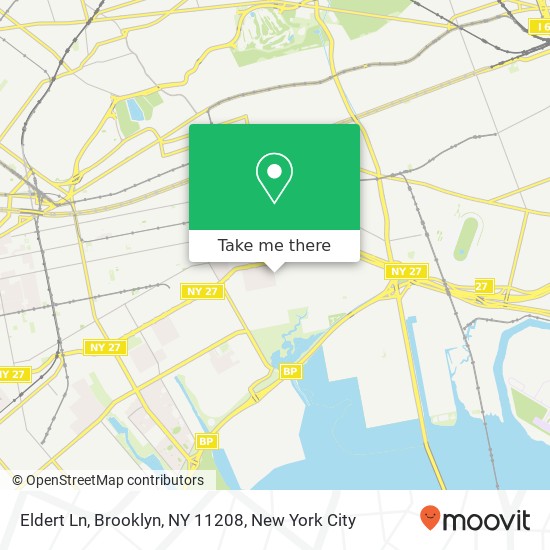 Mapa de Eldert Ln, Brooklyn, NY 11208