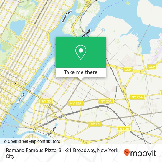 Romano Famous Pizza, 31-21 Broadway map