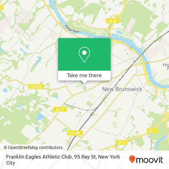 Mapa de Franklin Eagles Athletic Club, 95 Ray St