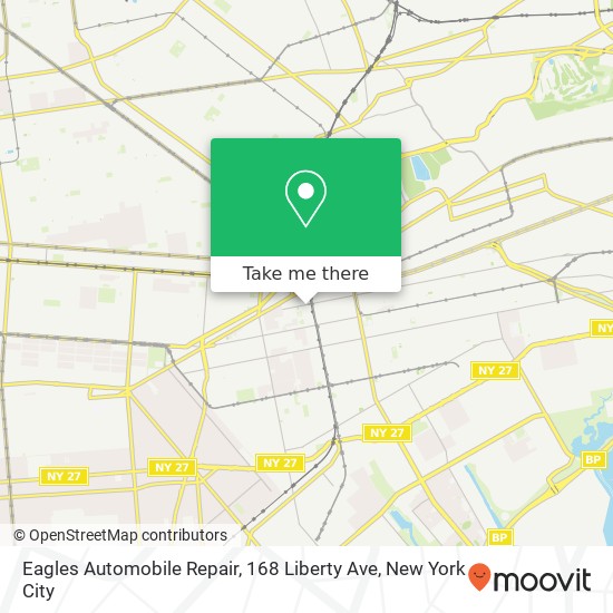 Eagles Automobile Repair, 168 Liberty Ave map