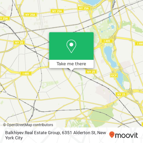 Mapa de Balkhiyev Real Estate Group, 6351 Alderton St