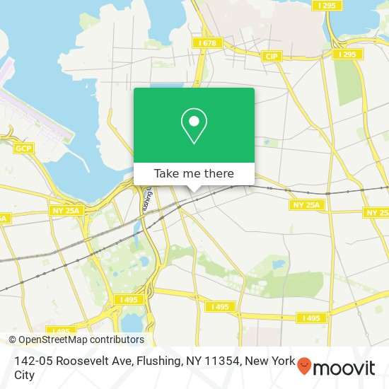 Mapa de 142-05 Roosevelt Ave, Flushing, NY 11354