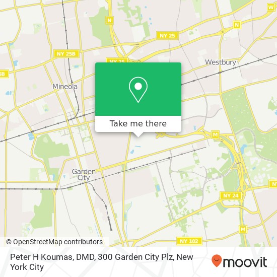 Mapa de Peter H Koumas, DMD, 300 Garden City Plz