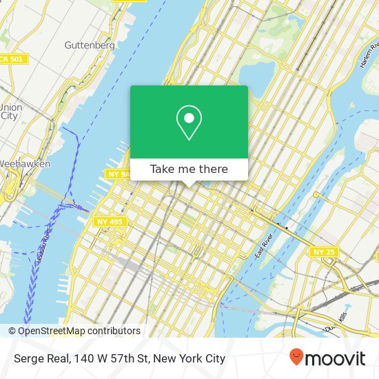 Serge Real, 140 W 57th St map