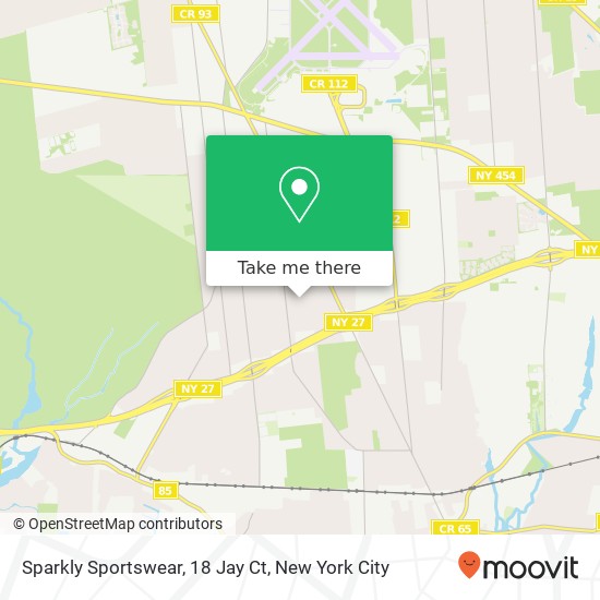 Mapa de Sparkly Sportswear, 18 Jay Ct