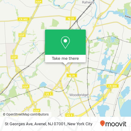 Mapa de St Georges Ave, Avenel, NJ 07001