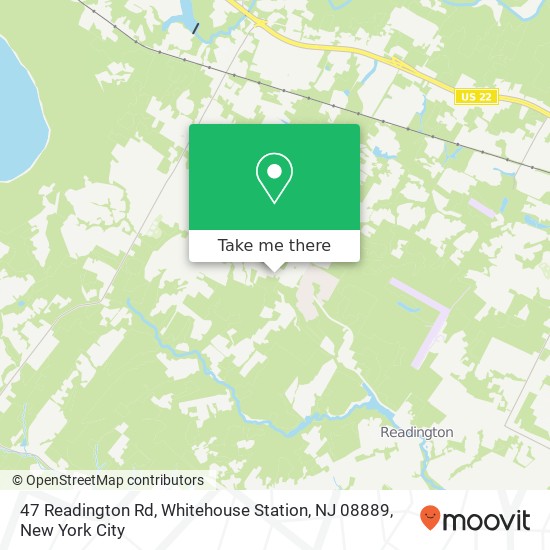 Mapa de 47 Readington Rd, Whitehouse Station, NJ 08889