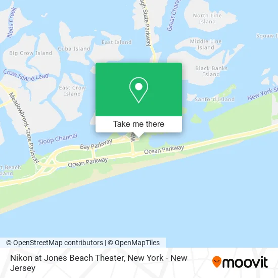 Nikon at Jones Beach Theater map
