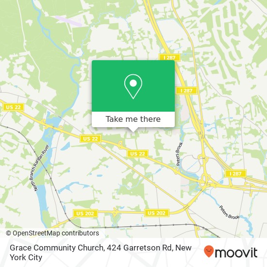 Mapa de Grace Community Church, 424 Garretson Rd