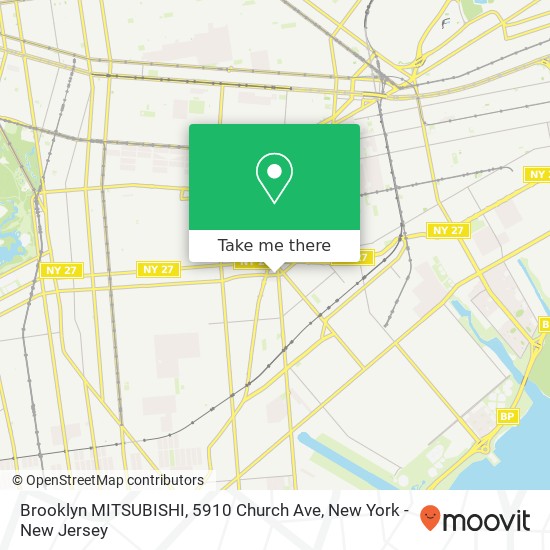 Brooklyn MITSUBISHI, 5910 Church Ave map