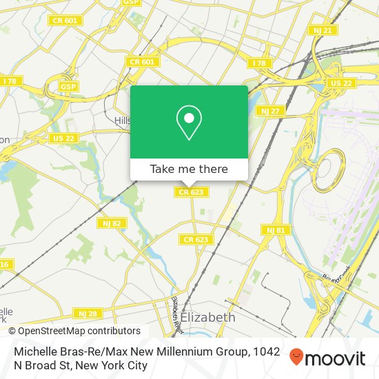 Mapa de Michelle Bras-Re / Max New Millennium Group, 1042 N Broad St