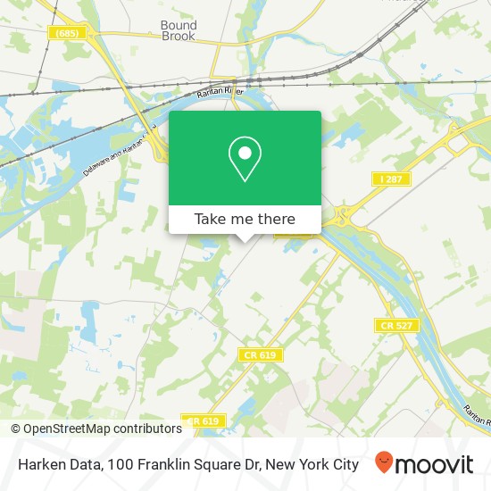 Mapa de Harken Data, 100 Franklin Square Dr