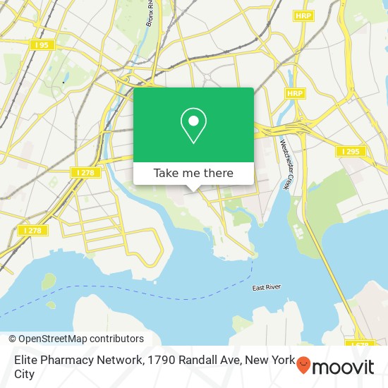 Mapa de Elite Pharmacy Network, 1790 Randall Ave