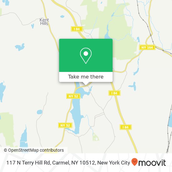 Mapa de 117 N Terry Hill Rd, Carmel, NY 10512