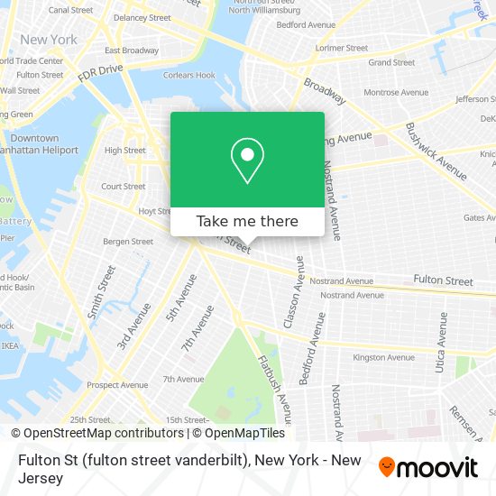 Fulton St (fulton street vanderbilt) map