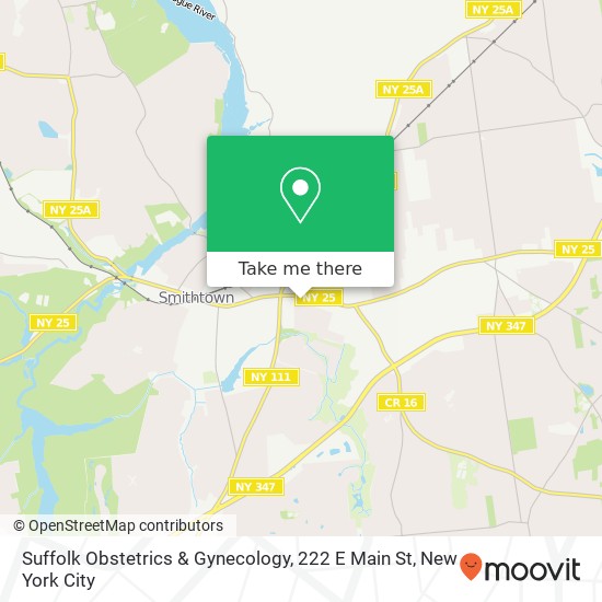 Suffolk Obstetrics & Gynecology, 222 E Main St map