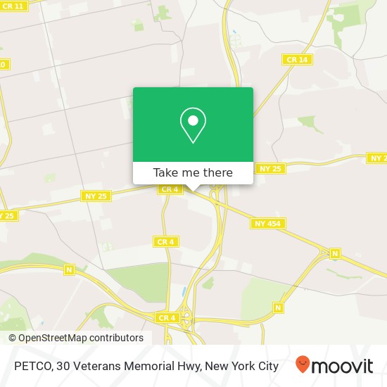 Mapa de PETCO, 30 Veterans Memorial Hwy