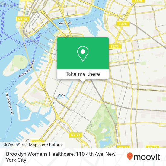 Brooklyn Womens Healthcare, 110 4th Ave map