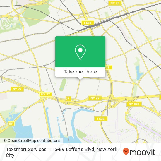 Mapa de Taxsmart Services, 115-89 Lefferts Blvd