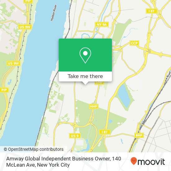 Mapa de Amway Global Independent Business Owner, 140 McLean Ave