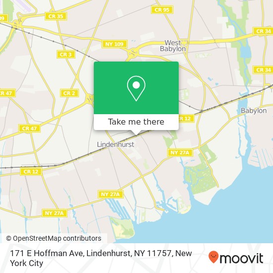 171 E Hoffman Ave, Lindenhurst, NY 11757 map