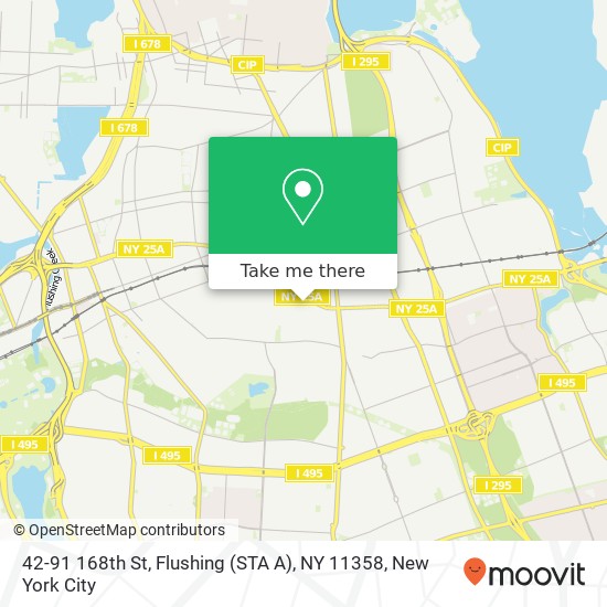 Mapa de 42-91 168th St, Flushing (STA A), NY 11358