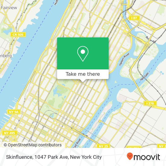 Skinfluence, 1047 Park Ave map