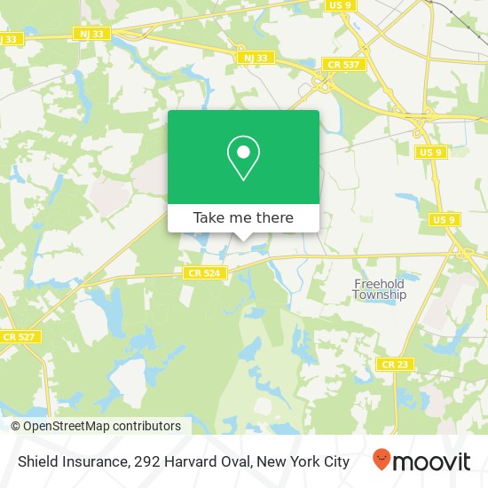 Mapa de Shield Insurance, 292 Harvard Oval