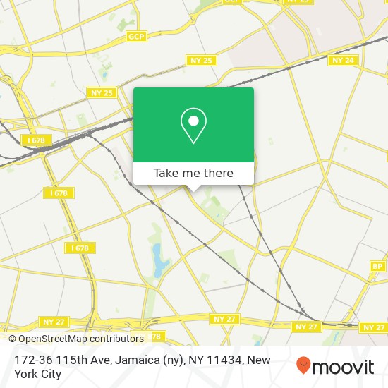 Mapa de 172-36 115th Ave, Jamaica (ny), NY 11434