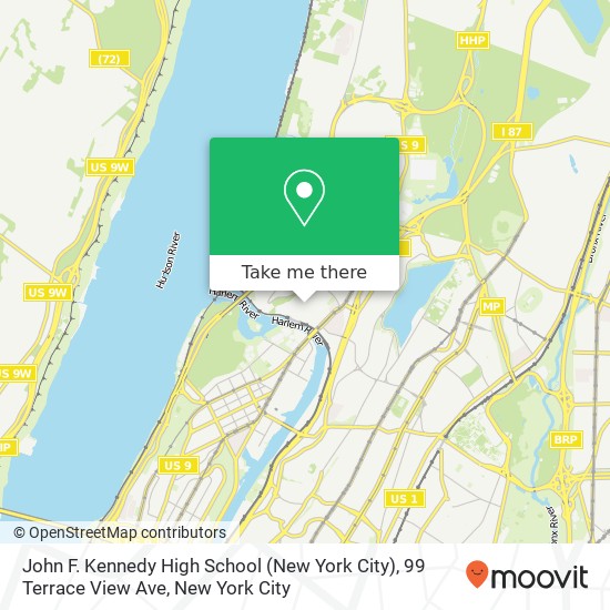 John F. Kennedy High School (New York City), 99 Terrace View Ave map