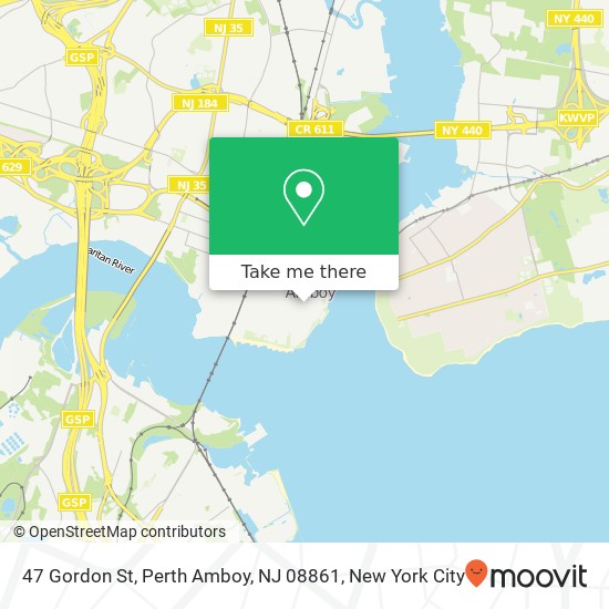 47 Gordon St, Perth Amboy, NJ 08861 map