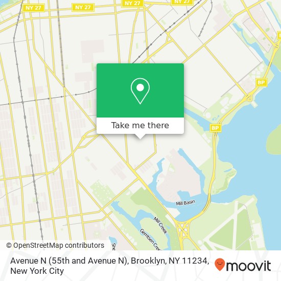 Mapa de Avenue N (55th and Avenue N), Brooklyn, NY 11234