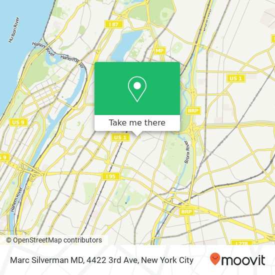 Mapa de Marc Silverman MD, 4422 3rd Ave