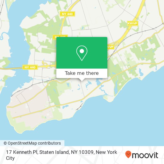 Mapa de 17 Kenneth Pl, Staten Island, NY 10309