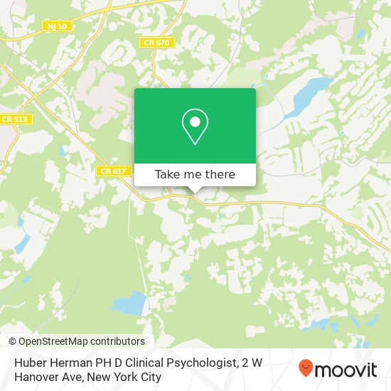 Huber Herman PH D Clinical Psychologist, 2 W Hanover Ave map