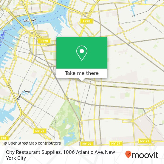 Mapa de City Restaurant Supplies, 1006 Atlantic Ave