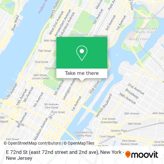 E 72nd St (east 72nd street and 2nd ave) map