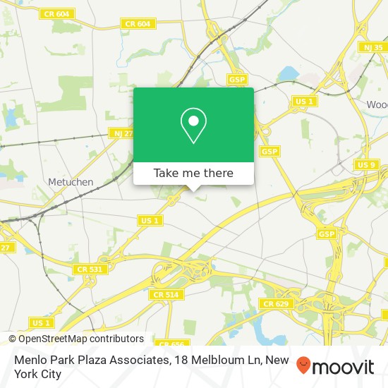 Menlo Park Plaza Associates, 18 Melbloum Ln map